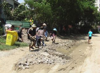 Volunteers repair the damage done by local construction and ignored by city officials.